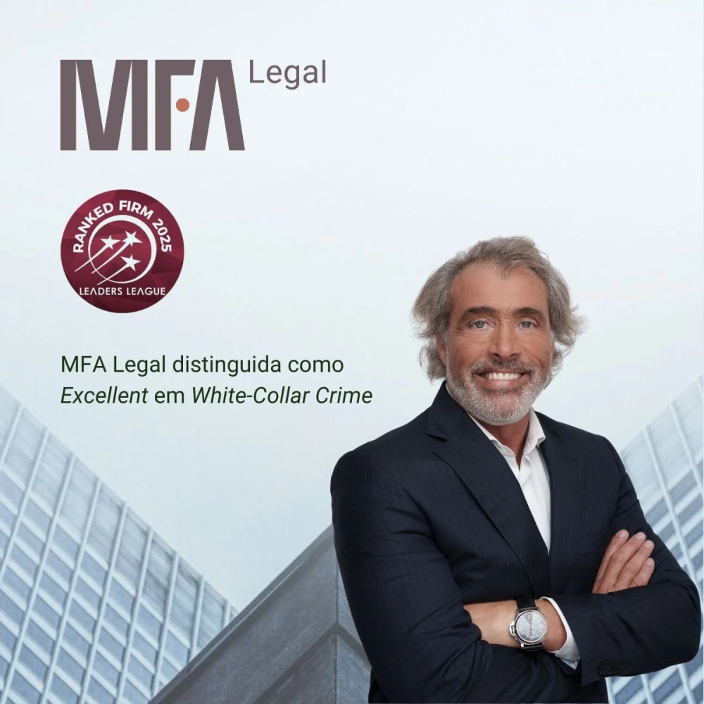 MFA Legal distinguished as Excellent in White-Collar Crime, in the Leaders League ranking
